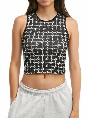 iets frans Black and White Tank